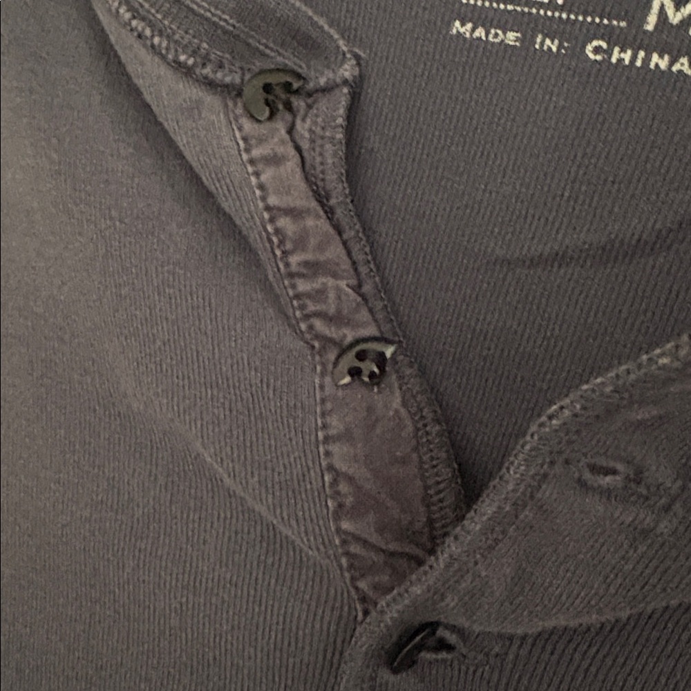 J.Crew Henley - Gray Long Sleeve Henley Shirt - Picture 3 of 5